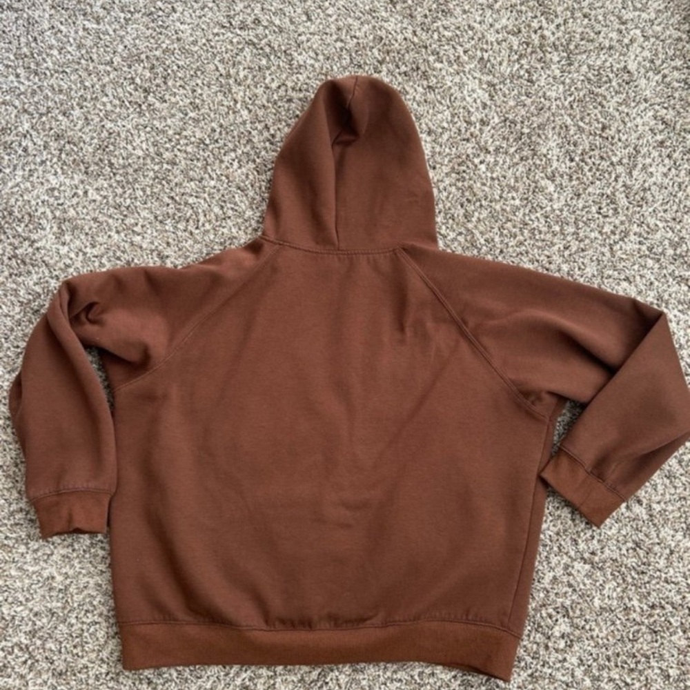 Solid Brown Hoodie - image 2